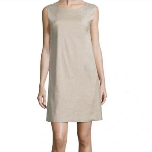Theory Didianne Tierra linen blend sleeveless sheath dress - Picture 3 of 11